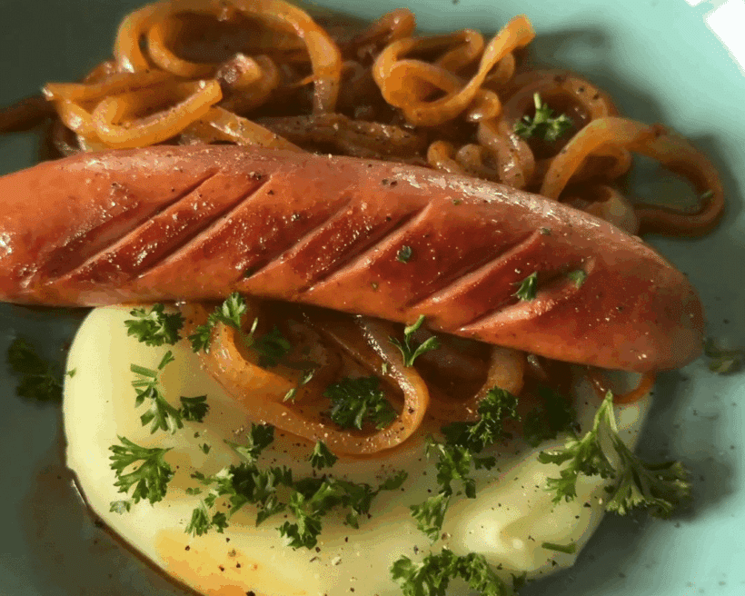 Schüblig au Gruyère AOP & purée maison